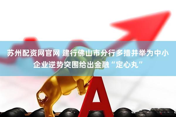 苏州配资网官网 建行佛山市分行多措并举为中小企业逆势突围给出金融“定心丸”